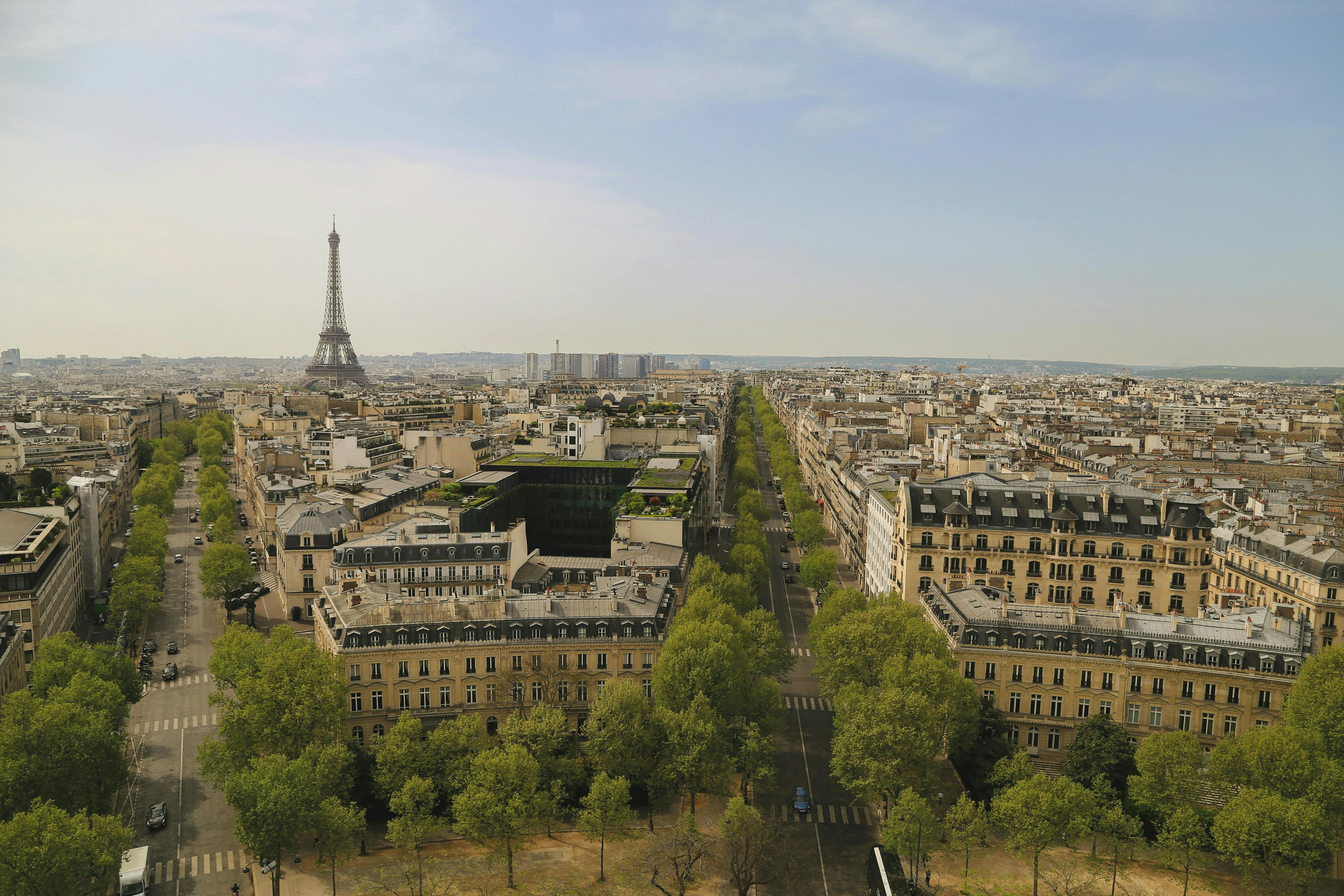 Aerial view of Paris, France