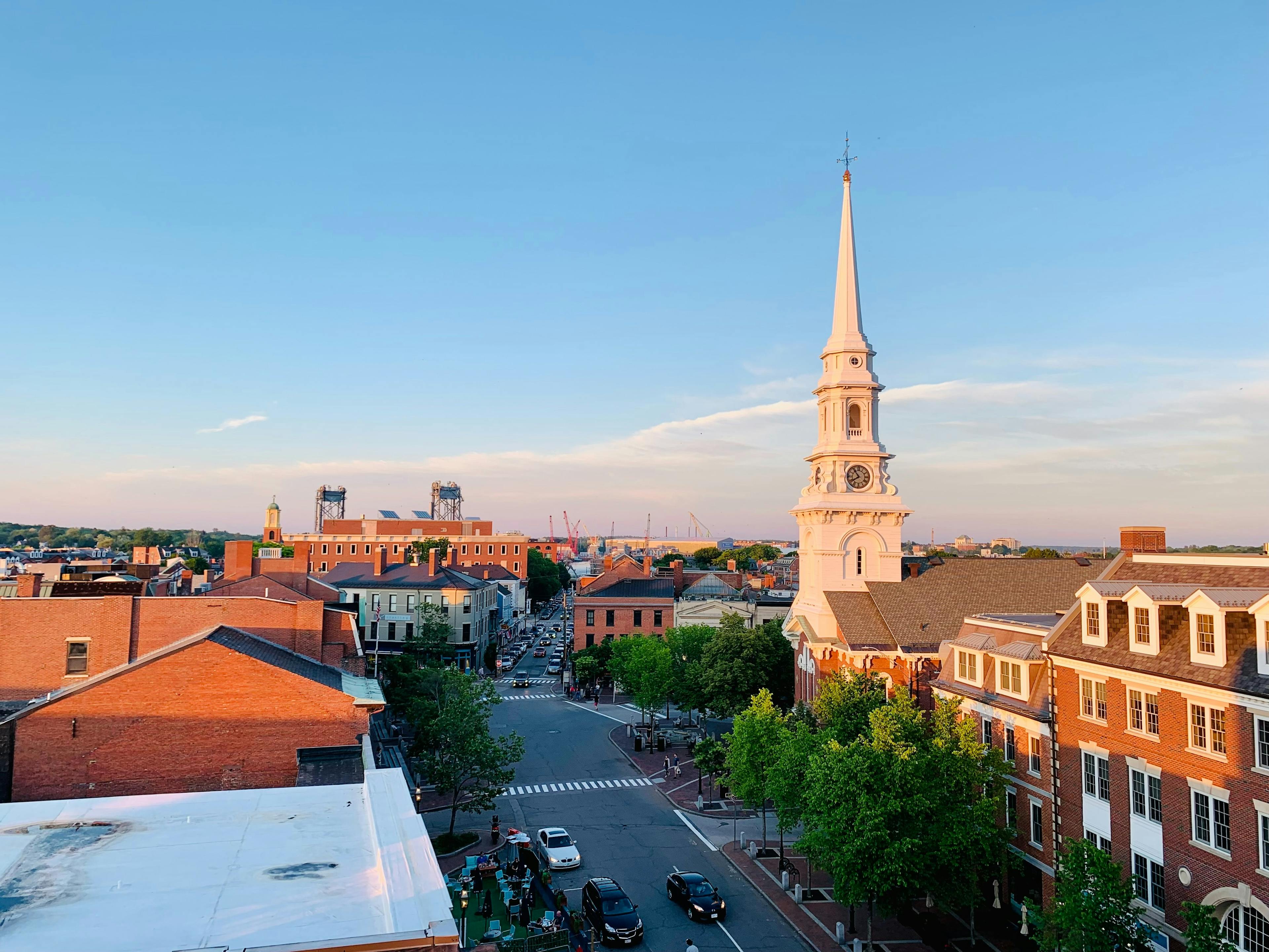 Aerial view of Portsmouth, New Hampshire